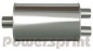 Preview: Universal Schalldämpfer oval, Y-Führung, Ø 76 mm auf Ø 2x60 mm - Gesamtlänge 470 mm