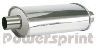 Universal Schalldämpfer oval - einflutig - Ø 63.5 mm - Gesamtlänge 490 mm