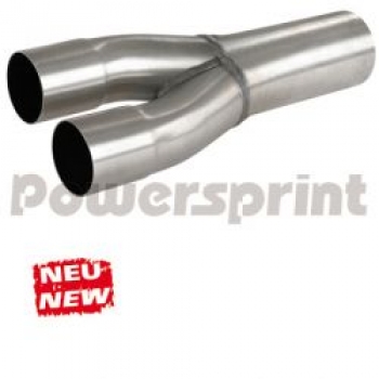Auspuff-Sammler 2x 50 mm Ø auf 1x 63,5 mm Ø