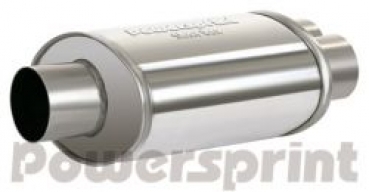 Short Box Schalldämpfer oval, Y-Führung, Ø 63.5 mm - Gesamtlänge 370 mm
