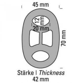 909917 Silikon Auspuffgummi, verstärkt