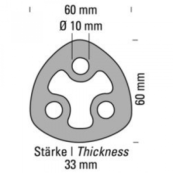 909923 Silikon Auspuffgummi, verstärkt