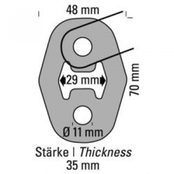 909927 Silikon Auspuffgummi, verstärkt