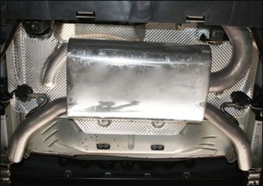 Bastuck Clio 4 RS Rear silencer without tailpipes for original rear valance exit LH+RH, 1 x Ø 54 mm