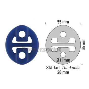 909919 Silikon Auspuffgummi, verstärkt