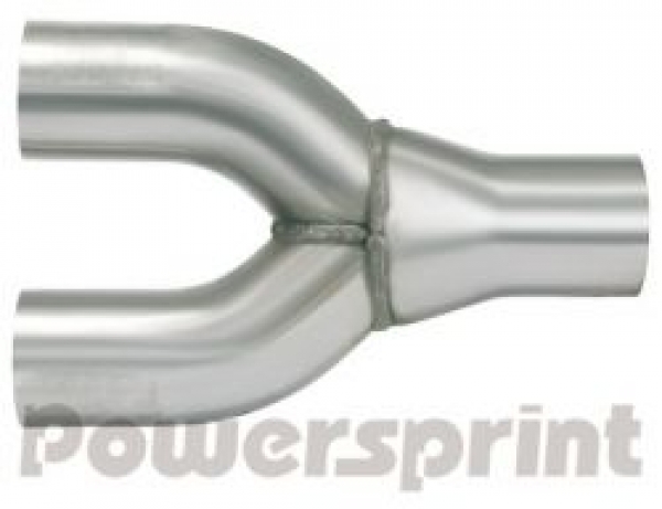 Y-Rohrverlauf 1x70mm außen auf 2x60mm außen