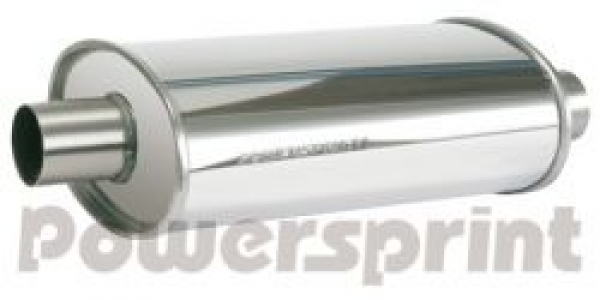 Universal Schalldämpfer oval - einflutig - Ø 60 mm - Gesamtlänge 470 mm