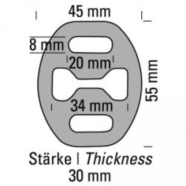 909916 High Performance exhaust mounting part