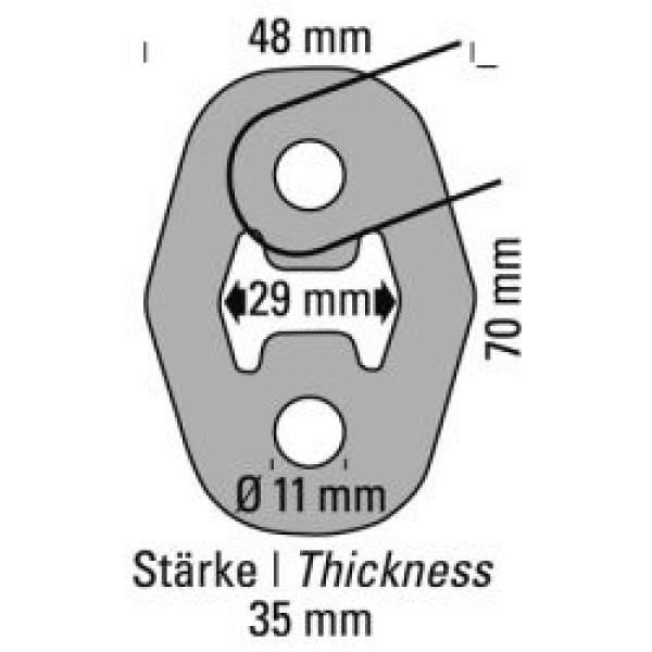 909927 Silikon Auspuffgummi, verstärkt