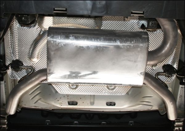 Bastuck Clio 4 RS Rear silencer without tailpipes for original rear valance exit LH+RH, 1 x Ø 54 mm