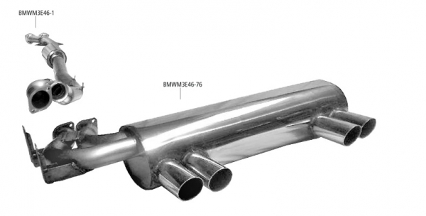 Bastuck Stainless Steel Exhaust BMW M3 E46 Coupe u. Cabrio