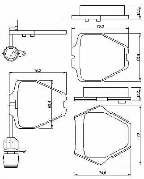 TRW Brake Pads HP2 Audi 100 A6 S6 V8 -97 A8 S8 2.8/3.7/4.2 Ltr.+ 2.5 TDI