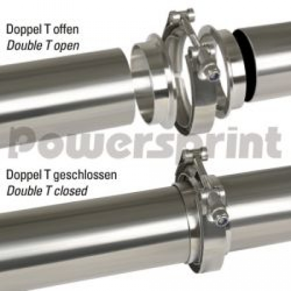 Doppel-T Spezial-Schnellverschluss-Bandschelle Ø 76 mm