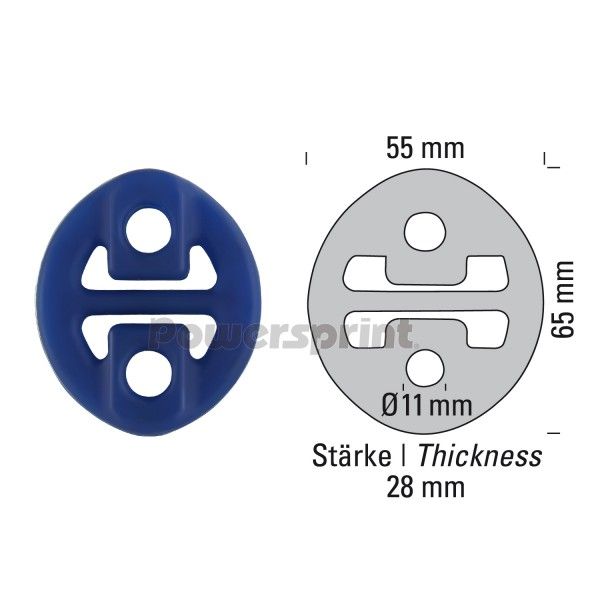 909919 Silikon Auspuffgummi, verstärkt