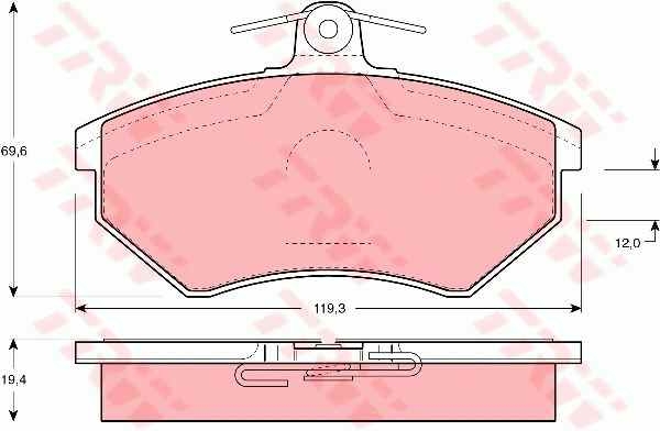 TRW Bremsbeläge VW Golf Passat Corrado 1.8 G60 PG